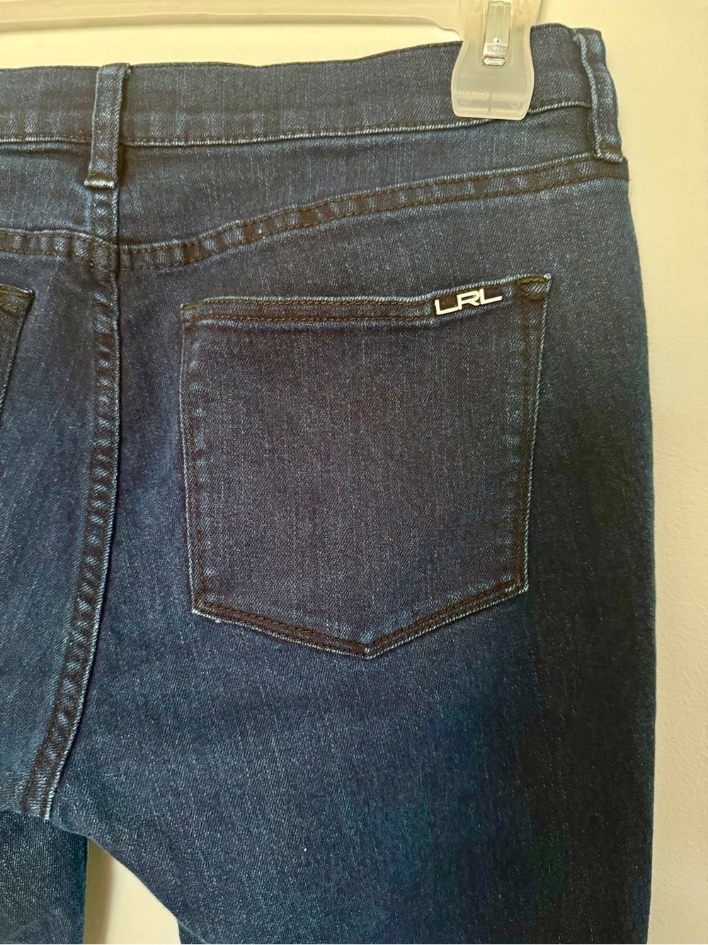 LRL Ralph Lauren Dark Wash Cropped Zip Ankle Jeans Size 8 - Picture 4 of 8